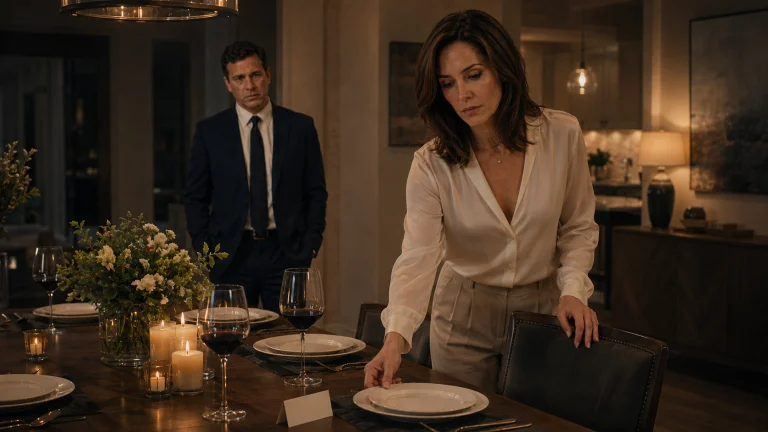 My Husband Invited His “Boss” To Dinner. I Cooked Everything Perfectly. Then I Set One Extra Plate For The Woman He Was Hiding