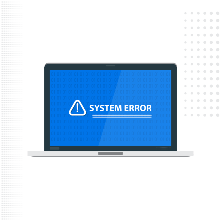 This image shows the system error.