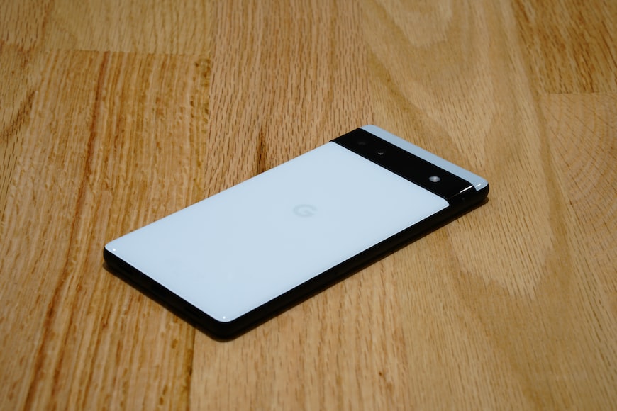 This image shows the Google Pixel 6A on the table.